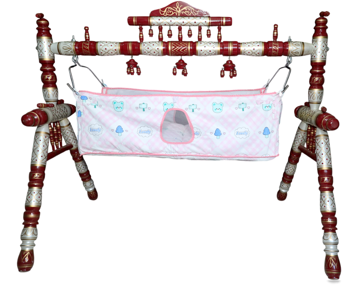 Wooden Sankheda Art <br/> Baby Cradles