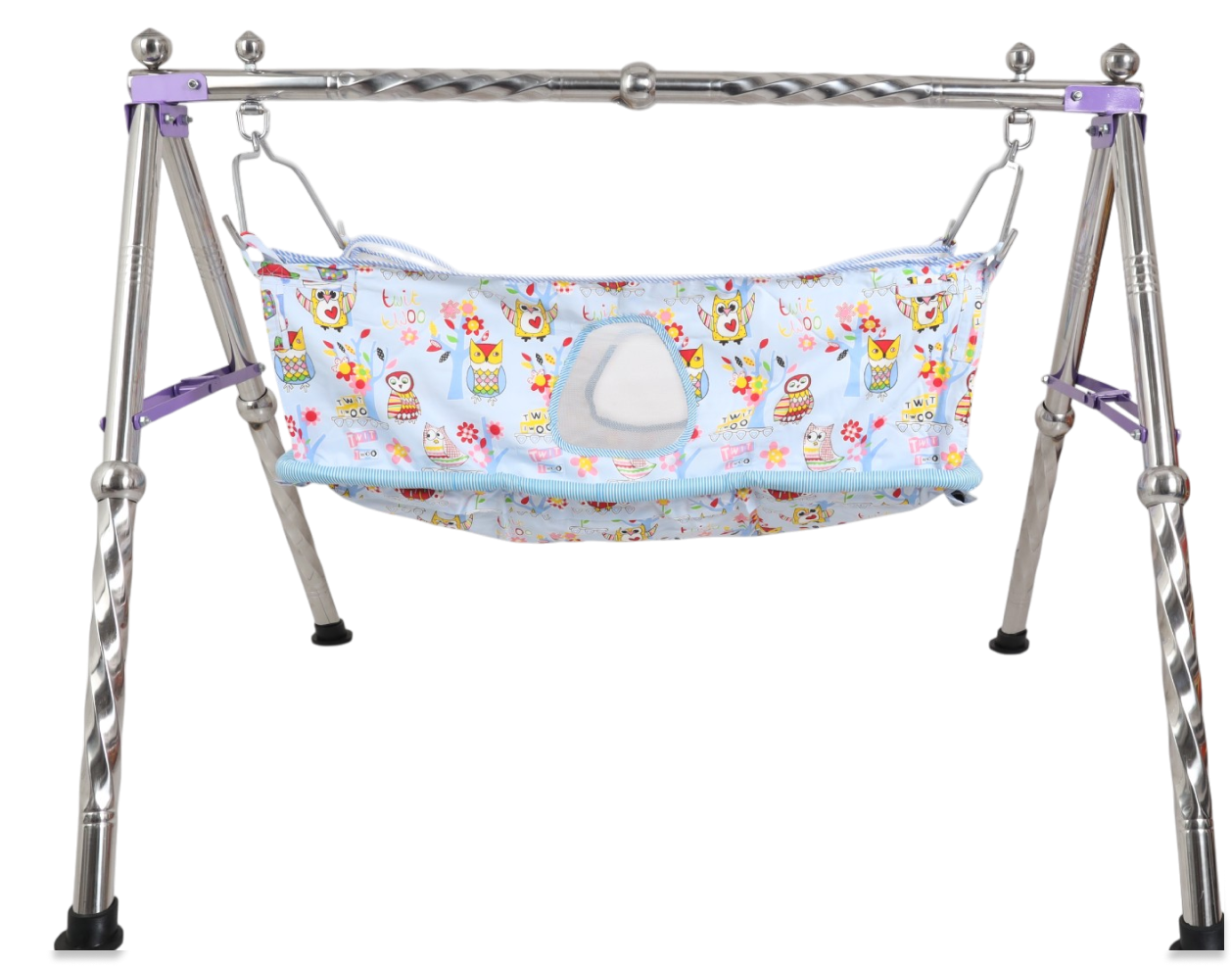 Semi Foldable Baby Cradle Round Molded Pipe